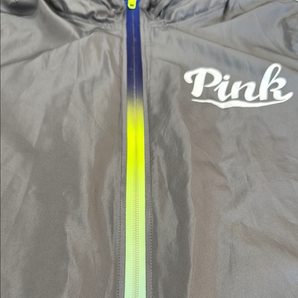 PINK Victoria's Secret Gray Jacket with Blue and Yellow Zipper - Picture 6 of 13